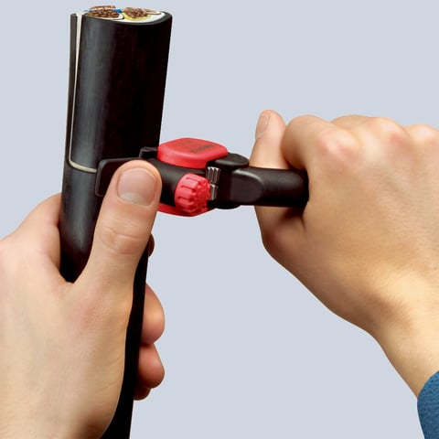 Knipex Abmantelungswerkzeug 16 40 150 für Rundkabel ab Ø 25 mm