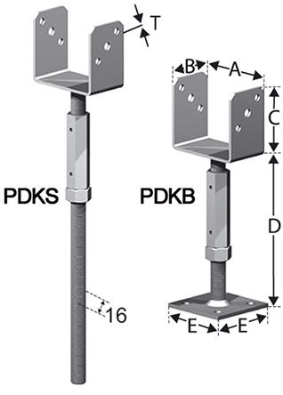 Simpson PDKB98/60G Pfostenhalter
