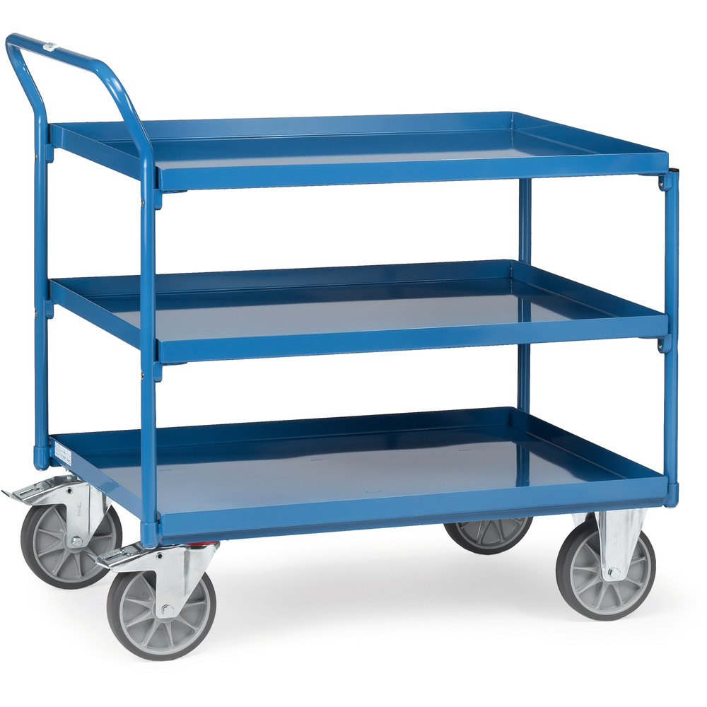 Fetra Tischwagen 4932 mit 3 Wannen 1000x700mm 400kg TPE-Bereifung