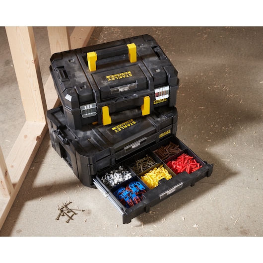 Stanley PRO-STACK Combo FMST1-71981 Werkzeugbox mit 2 Schubladen