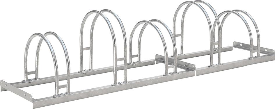 WSM Fahrrad-Bogenparker einseitig, verzinkt L 1750 mm, 5 Plätze