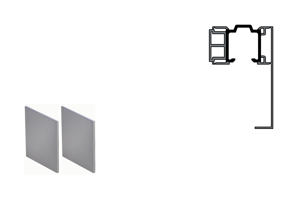 Woelm HELM Endkappen-Set 56,5 x 91,5 mm Aluminium silber eloxiert