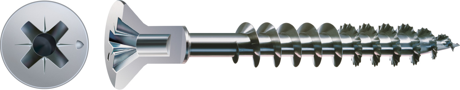 SPAX-S Senkkopf Kopfbohrung 2,5mm Kreuzschlitz Z2 Vollgewinde WIROX