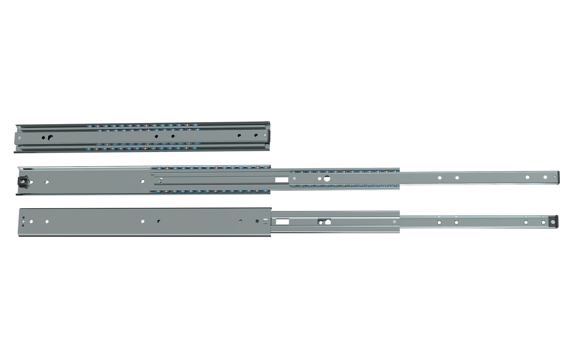 Schock Metall Teleskopschienen Überauszug Serie 037 750mm 90kg Air Motion