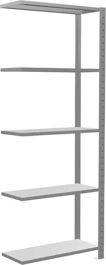 SCHULTE Lagertechnik Steckregal m.LängenriegelB1000xT800xH2000 mm Grundfeld 5 Böden vzk Fachlast 150kg