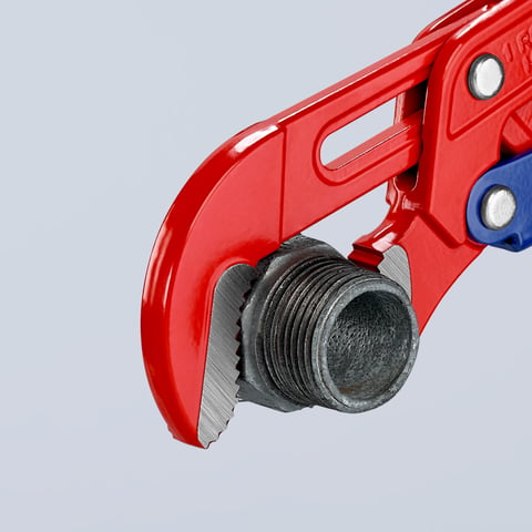 Knipex Rohrzange S-Maul mit Schnelleinstellung rot pulverbeschichtet 330 mm, 83 60 010