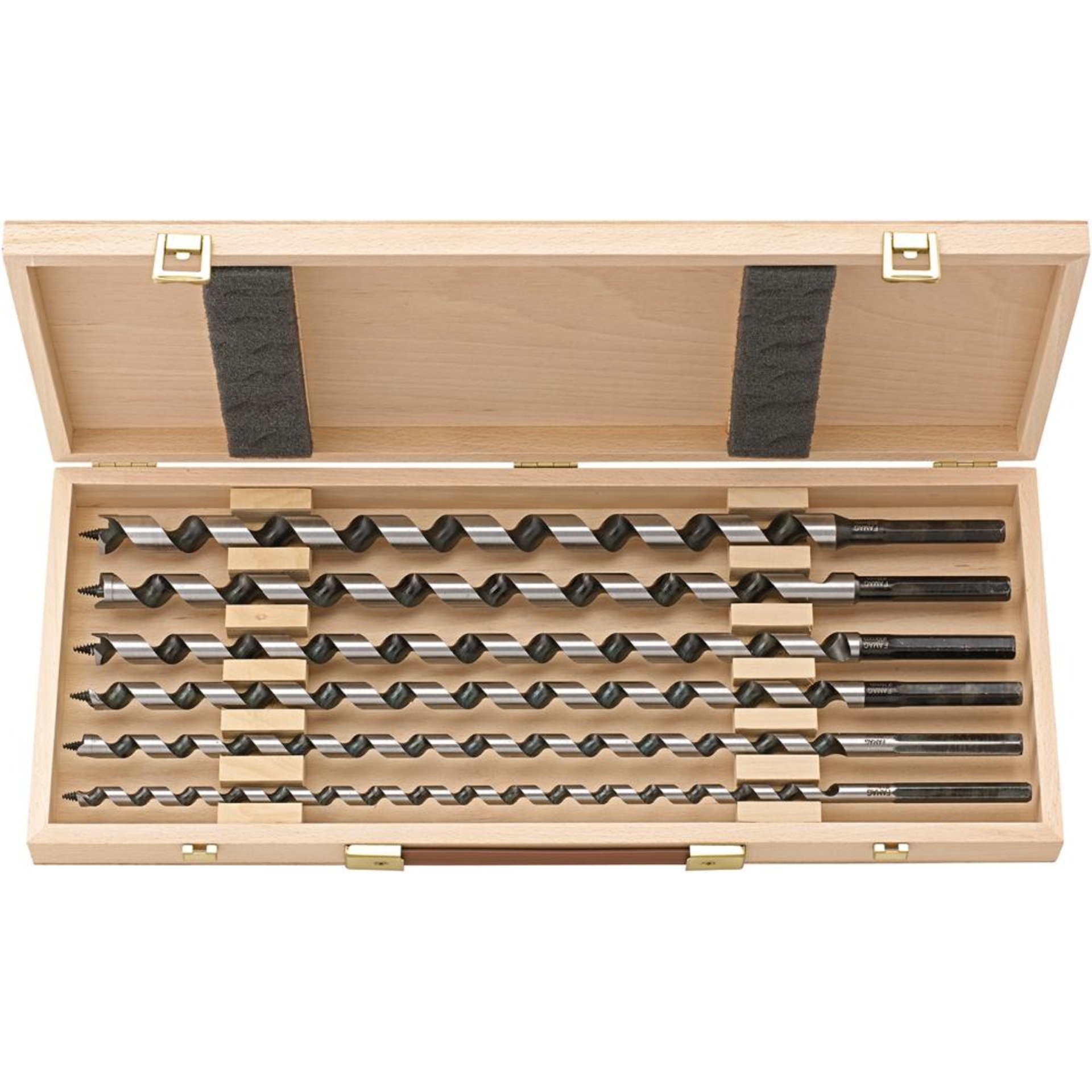 Famag Schlangenbohrer (Lewis) Satz 6-tlg. 10-20mm 460mm Holzkasten