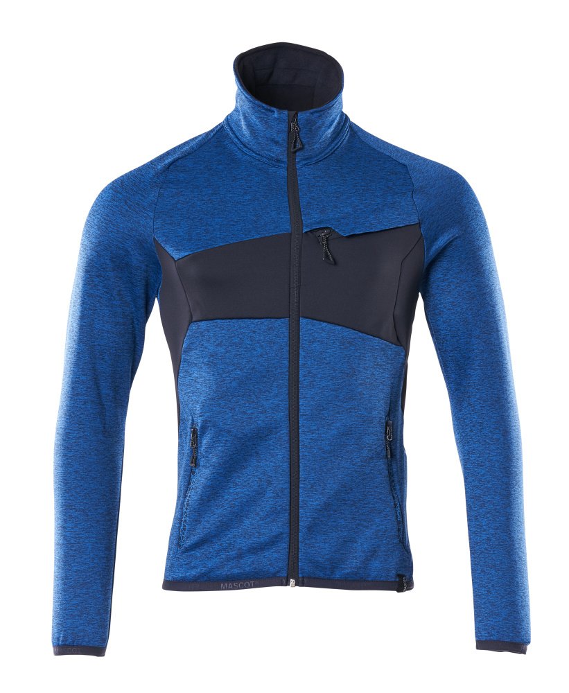 Mascot Fleecepullover mit Reißverschluss Microfleecejacke Größe 4XL, azurblau/schwarzblau
