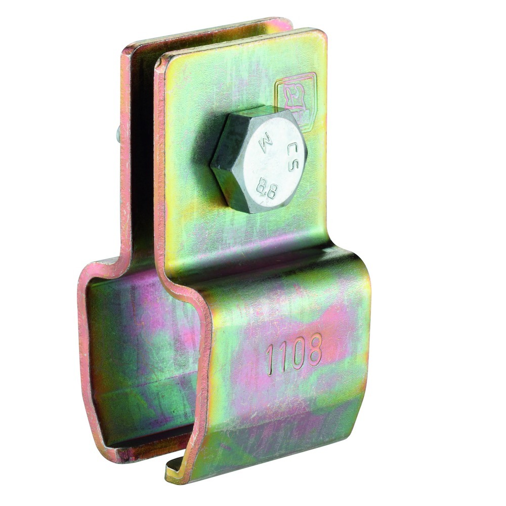 Schiebetor-Aufhängeklemme, 1508, B90mm, H131mm, T77mm, S6mm, Stahl verzinkt
