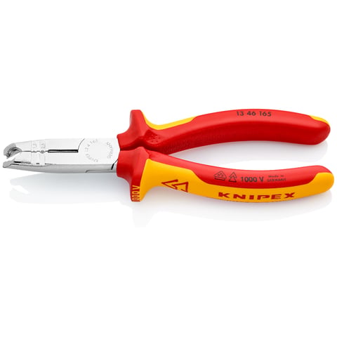 Knipex 13 46 165 VDE Abmantelungszange isoliert Mehrkomponenten-Hüllen verchromt 165 mm