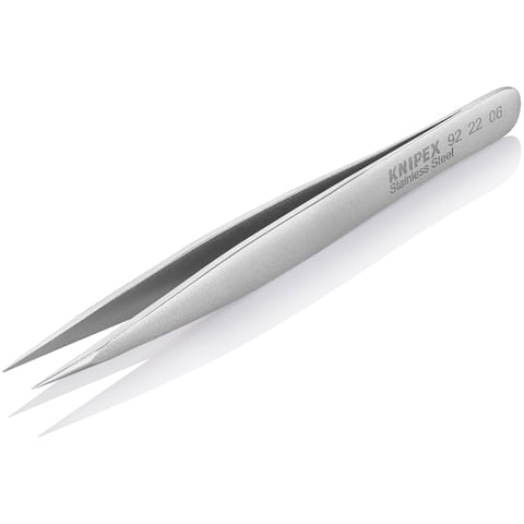 Knipex 92 22 06 Universalpinzette gerade Nadelspitz Edelstahl 120 mm mattiert