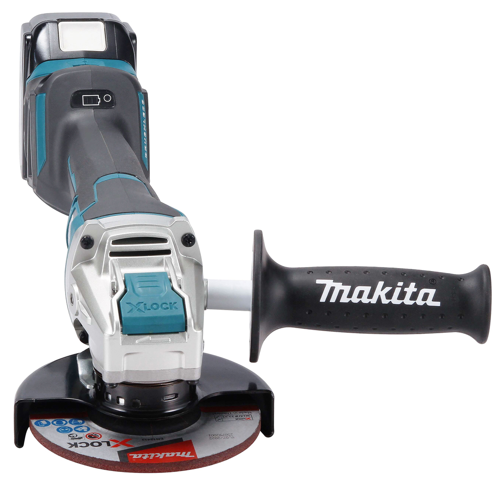 Makita Akku-Winkelschleifer DGA519RTJ 18V 125mm X-LOCK bürstenloser Motor