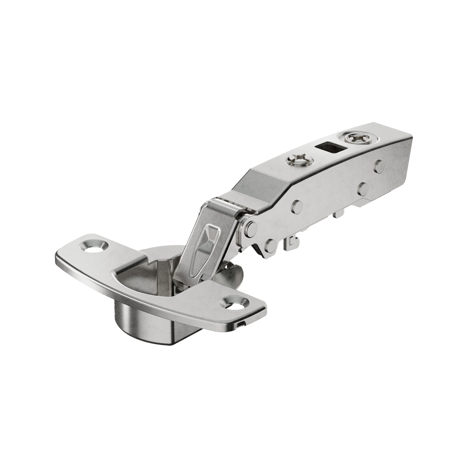 HETTICH Sensys 110°-Scharnier mit integrierter Dämpfung (Sensys 8645i), vernickelt, vorliegend, Öffnungswinkel 110°, TH-Bohrbild 52 x 5,5 mm, zum Anschrauben (-)