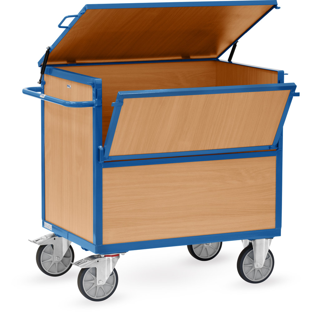 Fetra Holzkastenwagen 2852 1000x700mm mit Deckel 600kg Tragkraft