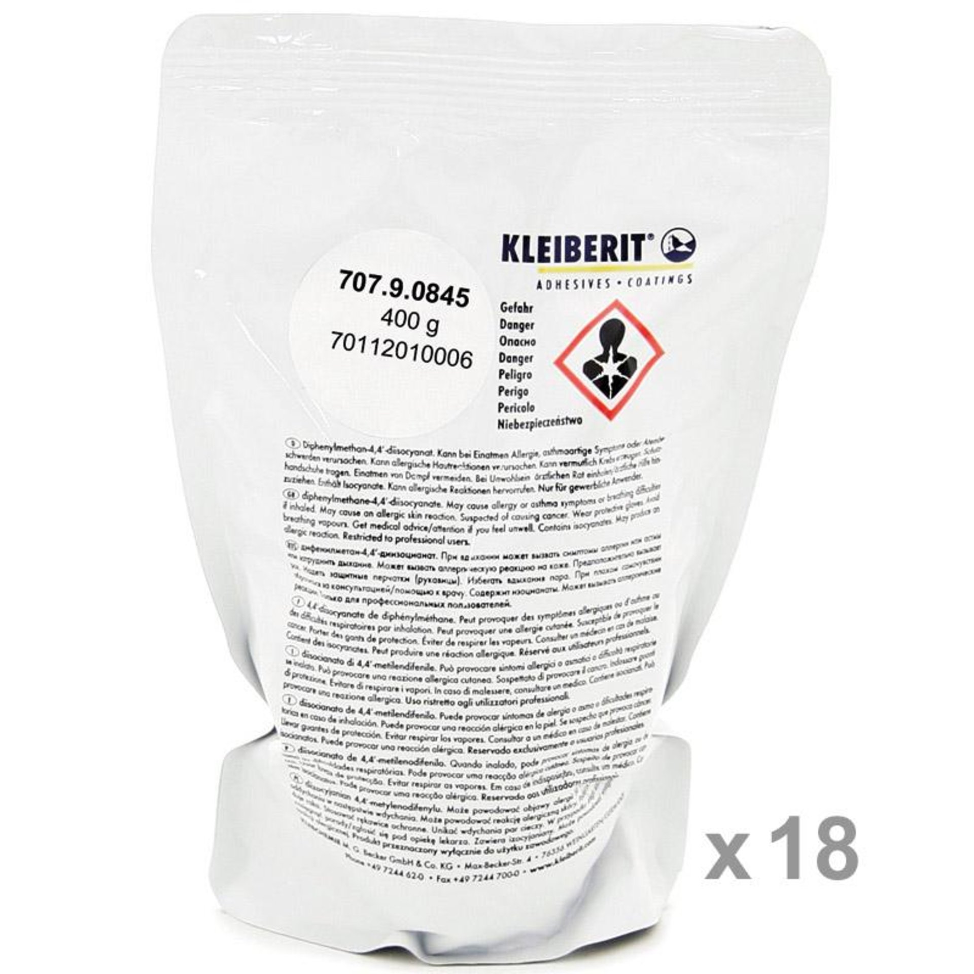 KLEIBERIT transparent  Reakt.PUR-Schmelzkleber 18 x 500g