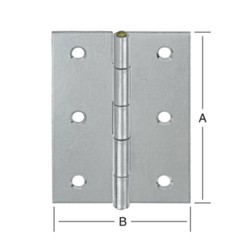 Vormann Scharnier halbbreit 30x26 mm Stahl blau verzinkt DIN 7954 B