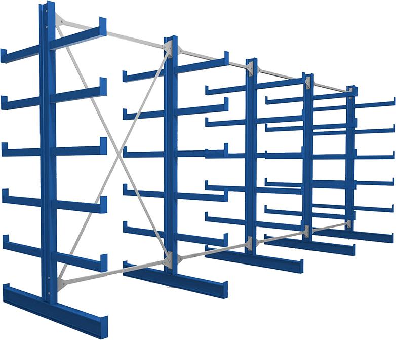 FORUM 4 Felder/5 Ständer Tragkr. /Arm 200kg Ständerlast/Seite 1000 kgStänderprofil: IPE 100