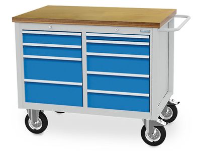 b+h Bedrunka+Hirth Mobile Kastenwerkbank Tiefe 736 R 18-24 9 Schubladen