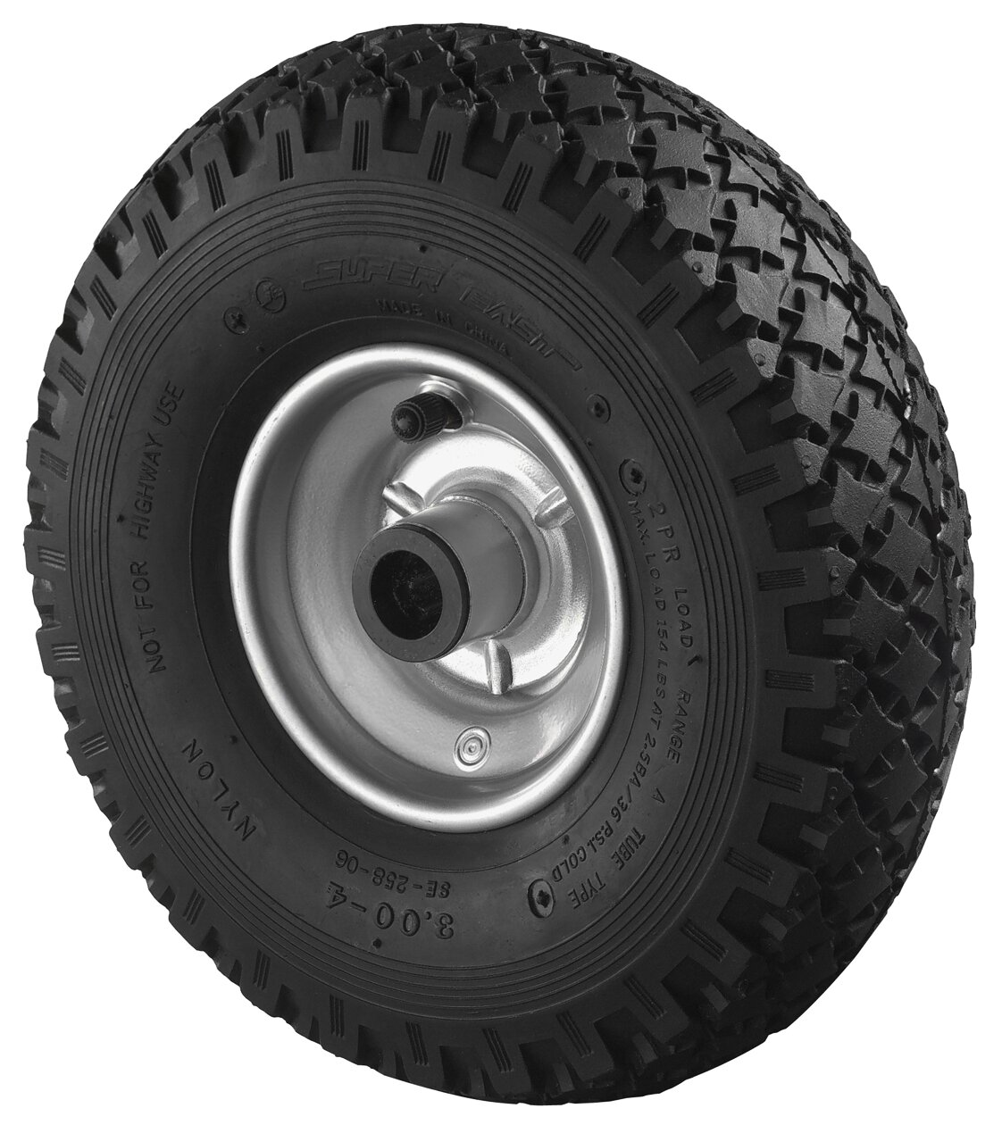 BS Rollen Luftrad C90.263 260 mm Stahlfelge Rollenlager Gummi schwarz