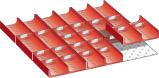 LISTA Muldeneinsatz-Set für FH 50 mm 27x27 E 2-tlg,9 Mulden,20 Wände D 70 mm LISTA