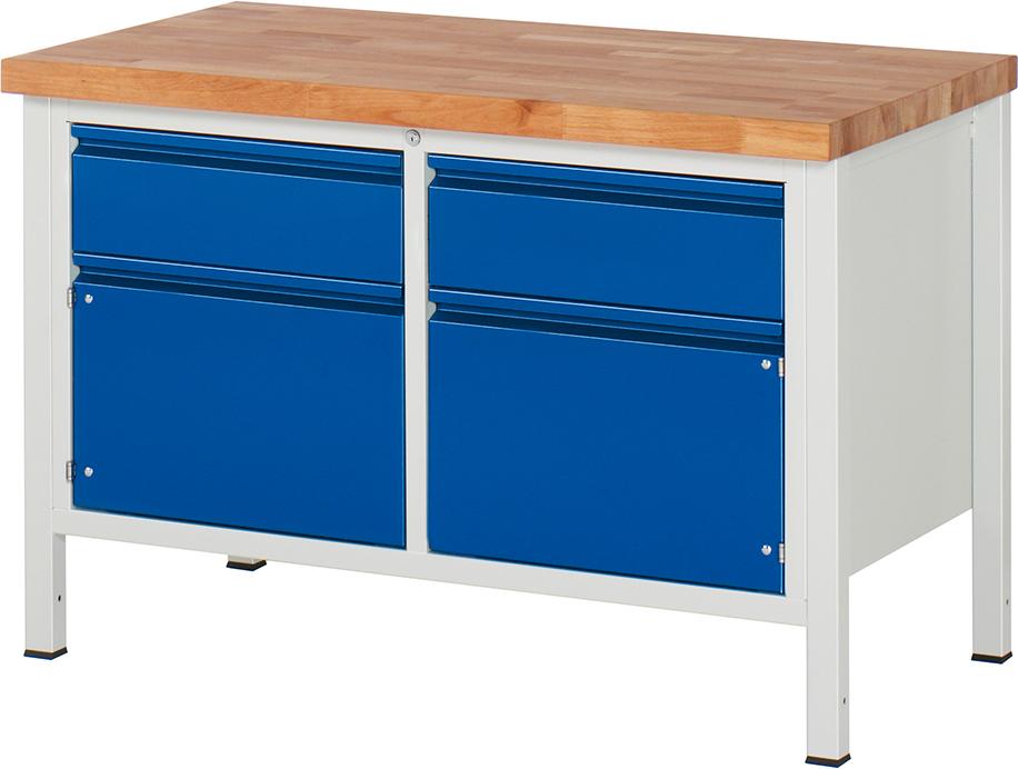 RAU Werkbank Serie BASIC-8, 8466, 2 Schubladen, 2 Türen