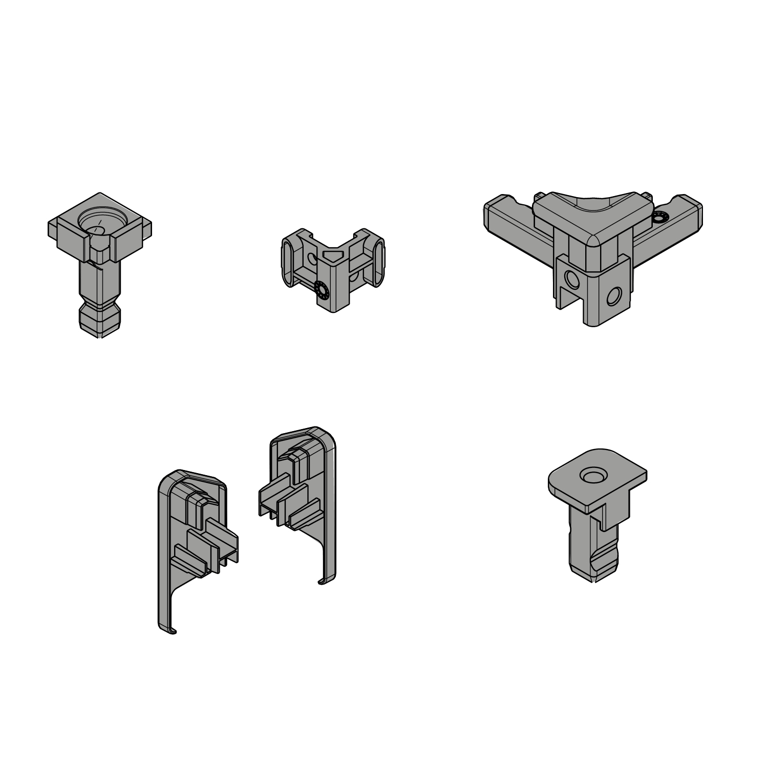 Hettich FurnSpin Cadro Komplett Set - ohne Profile