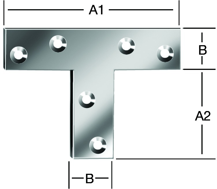 Produktbild Vormann T-Flachwinkel 70x36x16 mm verzinkt
