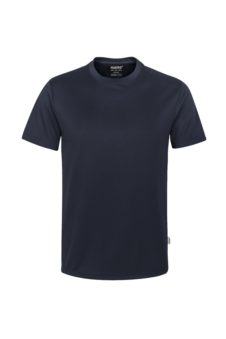 T-Shirt, Kurzarm, Navy, unifarben, Baumwolle
