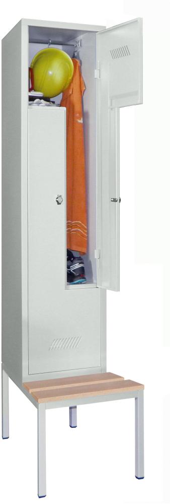 PAVOY Z-Garderobenschrank mit Sitzbank, Buche