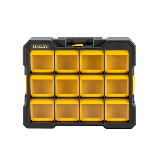 Stanley FATMAX® Flip Bin Organizer Tragbare Aufbewahrungsbox mit 12 Fächern