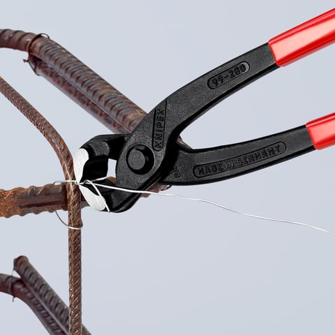 Knipex Monierzange (Rabitz- oder Flechterzange) 99 01 280 mit Kunststoff überzogen schwarz atramentiert 280 mm