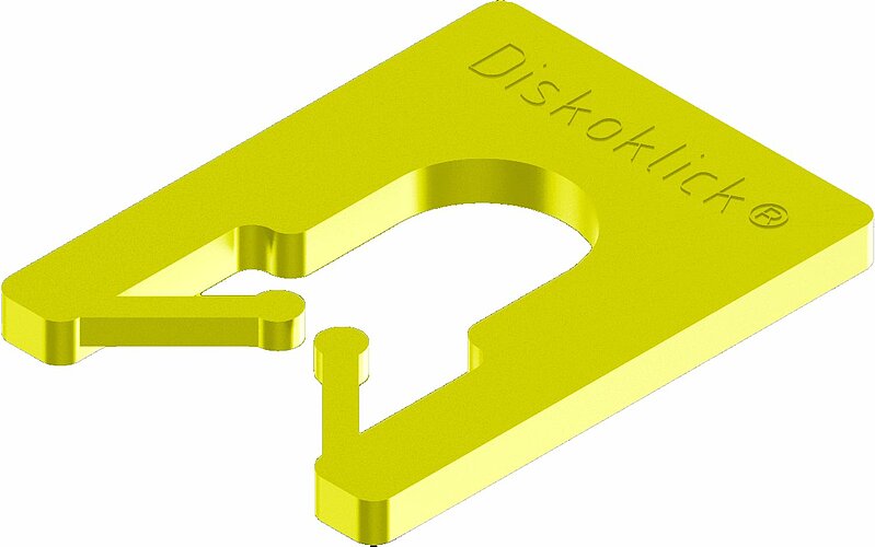 Roto Diskoklick Glas-Tec Typ 2 Unterlegplatte 65x52,5x4 mm Gelb 1000 Stück