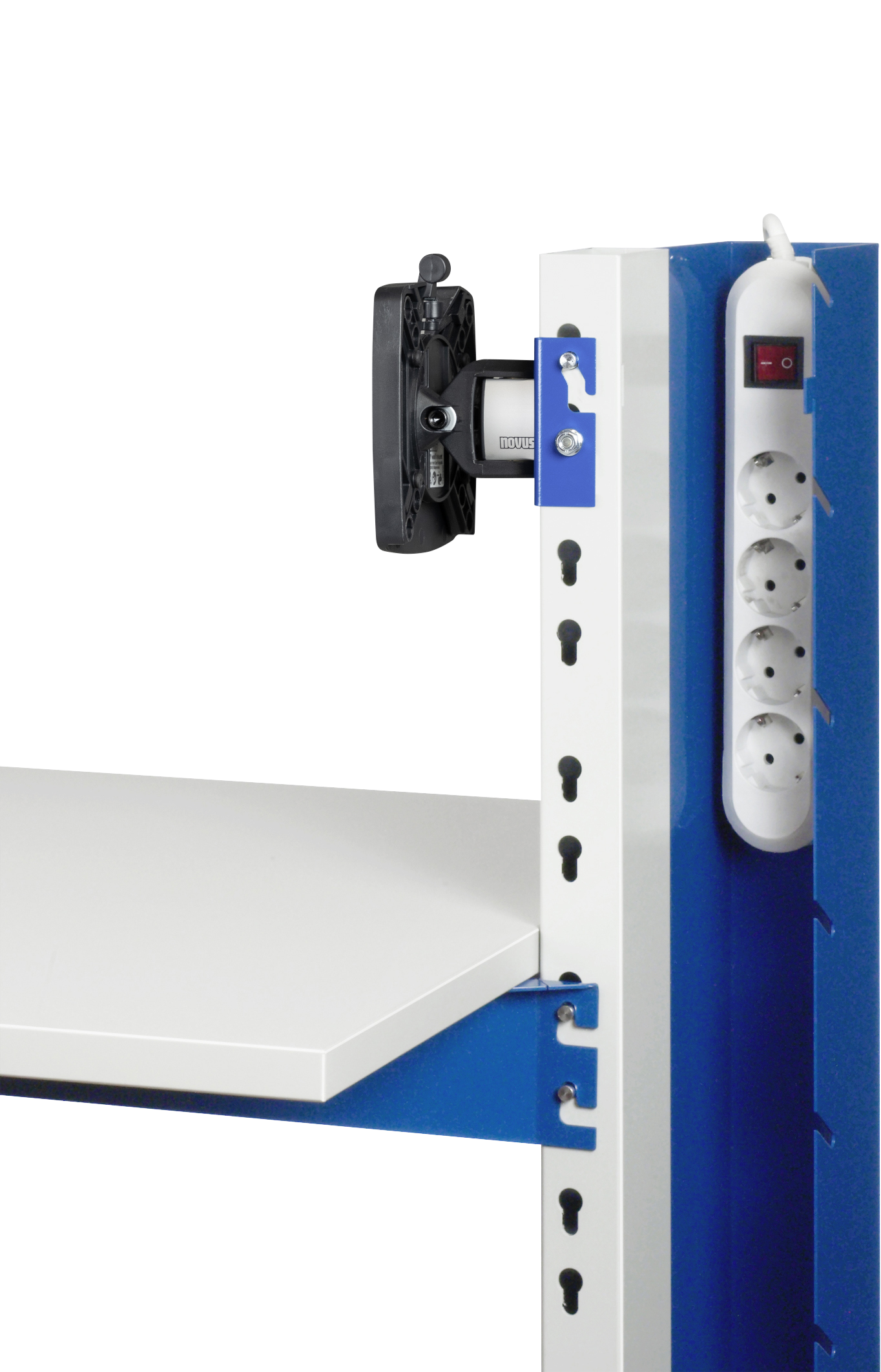 Rau Computerständer Modell 6001 stationär 650x650x1150mm RAL7035/RAL5010