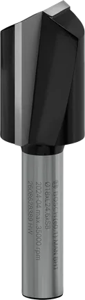 Bosch PRO Router Straight Bit two flutes 18 mm diameter.
