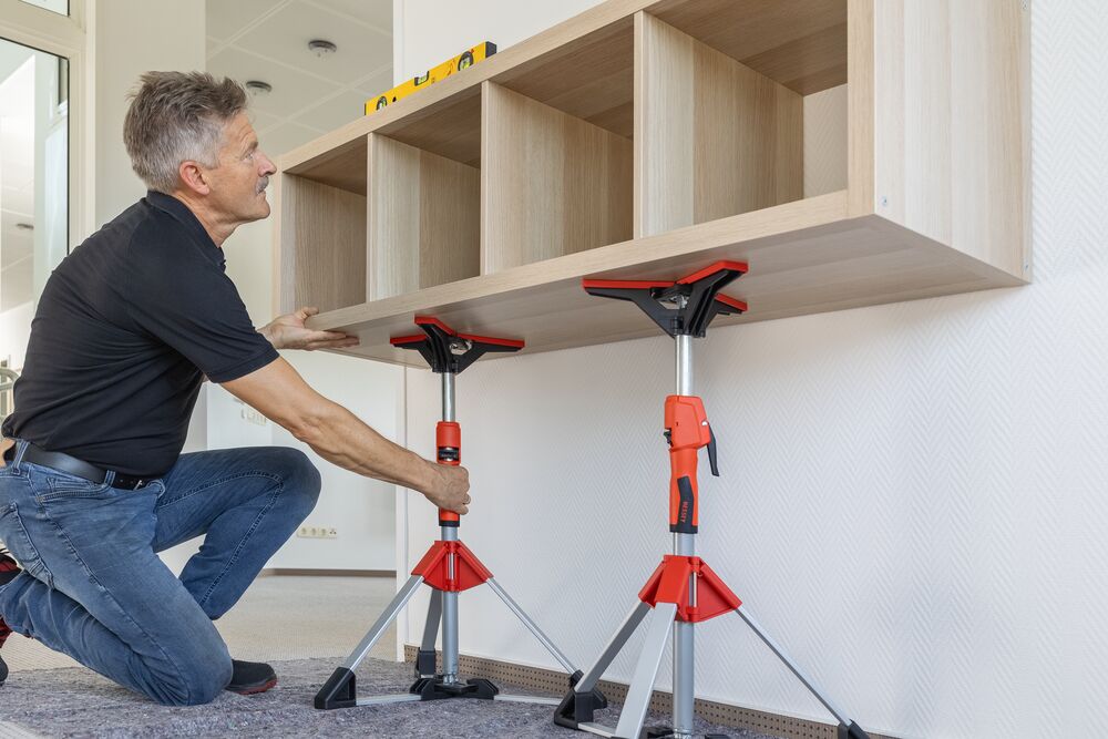 Bessey Decken- und Montagestütze STE150 mit Pumpgriff, Verstellweg 900-1500 mm, 350 kg Tragkraft