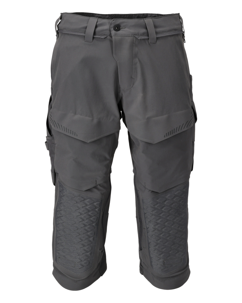 Mascot Dreiviertel-Hose, Knietaschen, Stretch Handwerker-Dreiviertel-Hose Größe C52, Anthrazitgrau