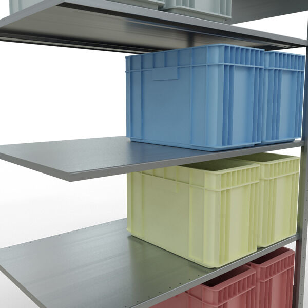 Schulte Anbauregal MULTIplus150 Stecksystem 2000x1300x800mm 5 Böden verzinkt