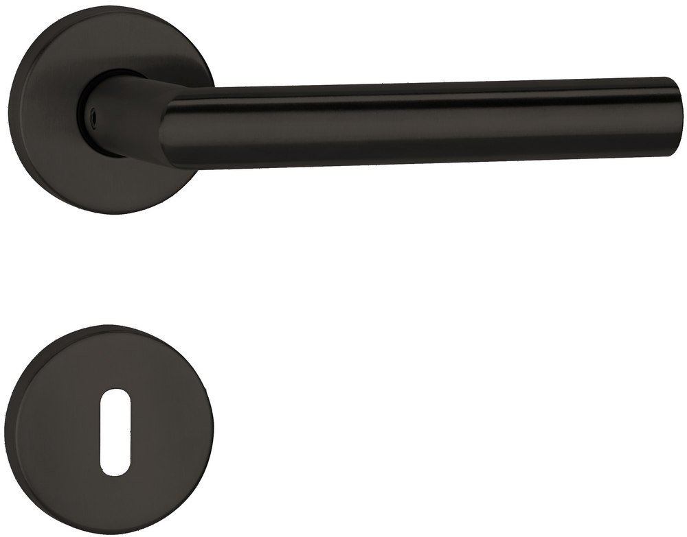 HERMAT Drückergarnitur 1802/2036.KB,Ros.,rd.,BB,8,smoke bla.,TS 38-42