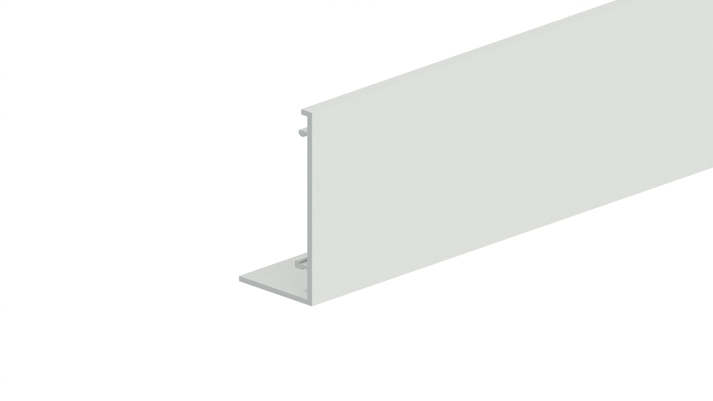 OT-Clipsblende, GT-L, für Laufprofil, 6000mm, edelstahloptik eloxiert