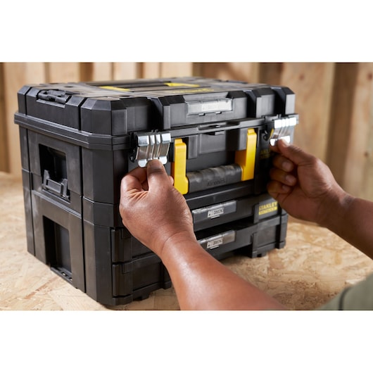 Stanley PRO-STACK Combo FMST1-71981 Werkzeugbox mit 2 Schubladen