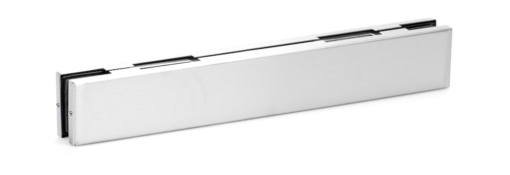 GEZE Ganzglas Gegenkasten Glass Fitting GK 20, Edelstahl