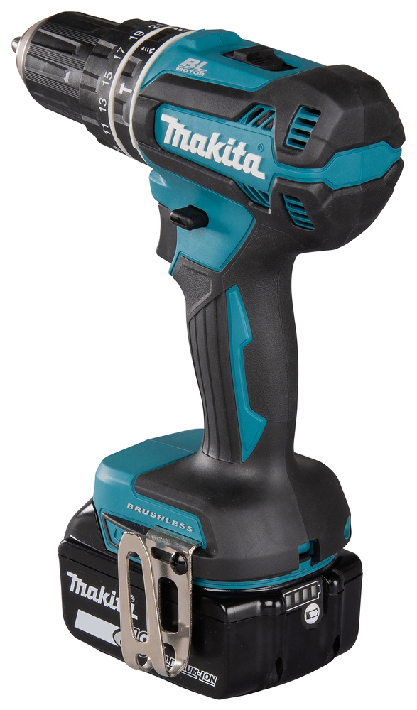 Makita Akku-Schlagbohrschrauber DHP485RTJ 18V 5.0Ah mit 2 Akkus und Ladegerät im MAKPAC