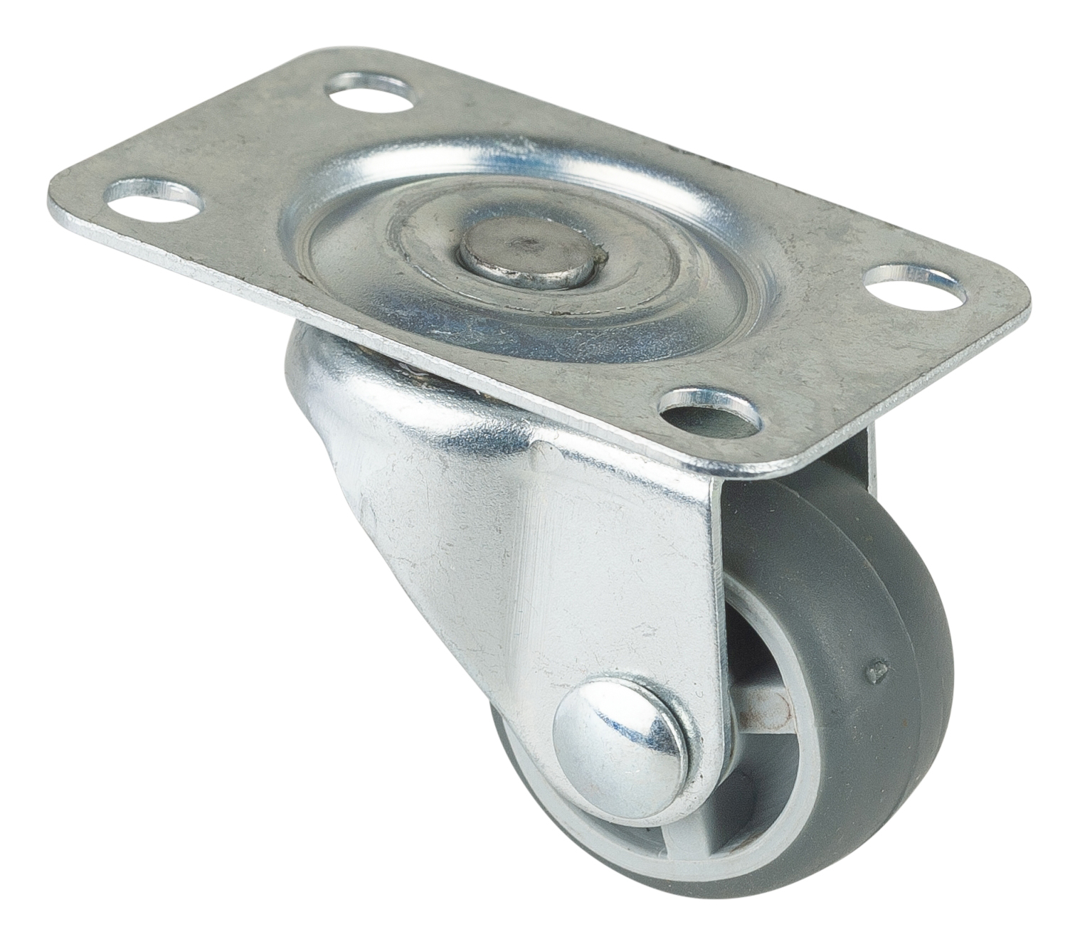 BS Rollen Lenkrolle F26.025 mit Anschraubplatte, Gummi, Gleitlager, 25 mm, 15 kg