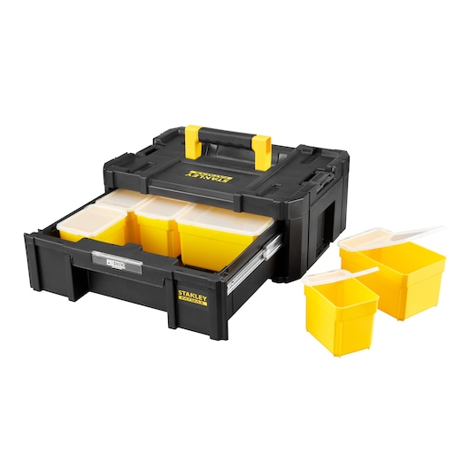 Stanley FATMAX PRO-STACK III Systembox mit Schublade und 6 Fächern