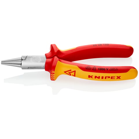 Knipex Rundzange 22 06 160 VDE isoliert 160mm Mehrkomponenten-Griffe