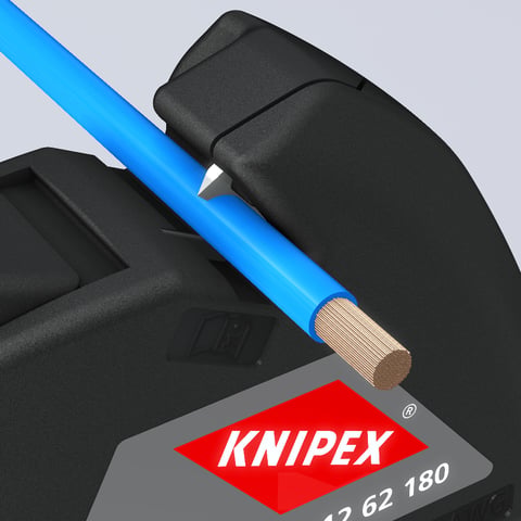 Knipex ComStrip Automatische Abisolierzange 12 62 180 0,2-6 mm² Längenanschlag 6-18 mm