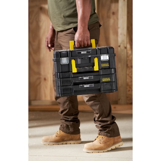 Stanley PRO-STACK Combo FMST1-71981 Werkzeugbox mit 2 Schubladen