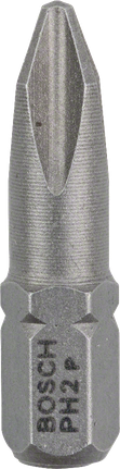 Bosch PH2 Extra Harter Schraubendreherbit 25mm., Kreuzschlitz-Bit, PH2, Stahl, Silberfarben