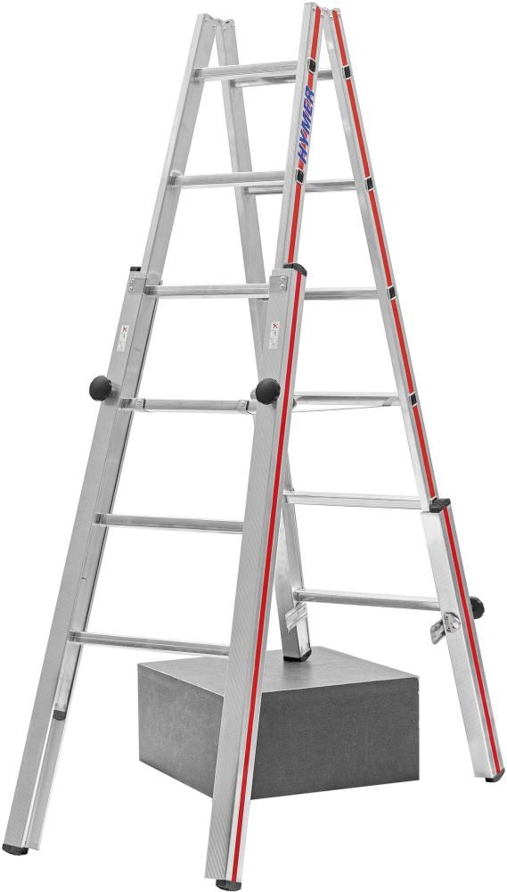 Hymer Treppenstehleiter 4123 2 x 6 Sprossen HYMER