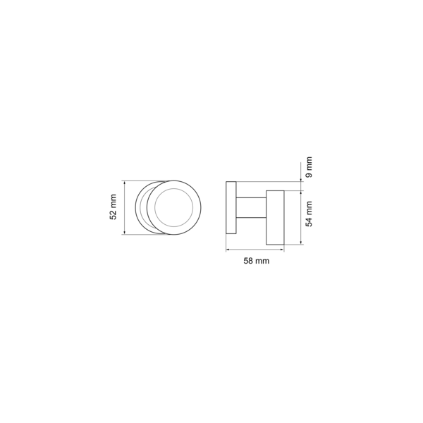 Knopf Edelstahlknopf Scheibe